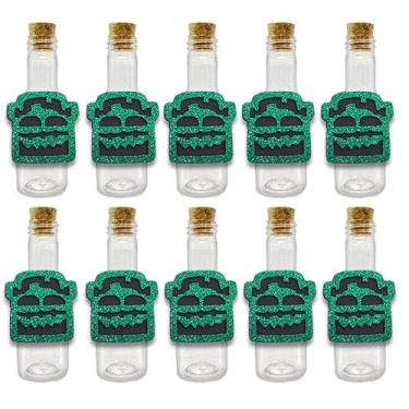 Imagem de Garrafinha de Plástico com Aplique - Frankenstein Halloween - 10 unida