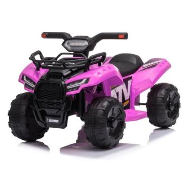Imagem de Mini Quadriciclo Infantil Elétrico 6v Com Pedal Passeio Carrinho Atv Até 20kg Luz E Música Menino Menina Farol Buzina Recarregável (Rosa)
