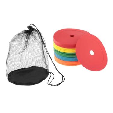Imagem de rockible 50 peças de marcadores de piso, cones planos, furos no chão, 15,3 cm, placas de treinamento de futebol, marcadores de para treinadores e