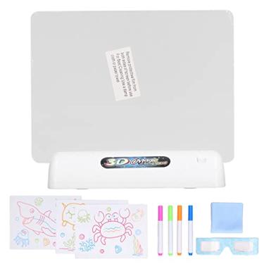 Imagem de Ultimate Light Board DIY 3D Luminous Colorful Doodle Board para crianças Crianças Arte Creative Bedroom Componentes eletrônicos plásticos 14 x 18cm (Tipo de oceano)