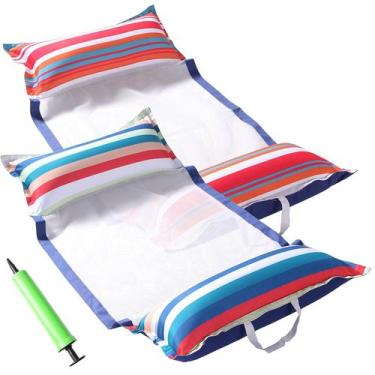 Imagem de Pool Hammock Floats FindUwill XL, pacote com 2 redes de água infláveis