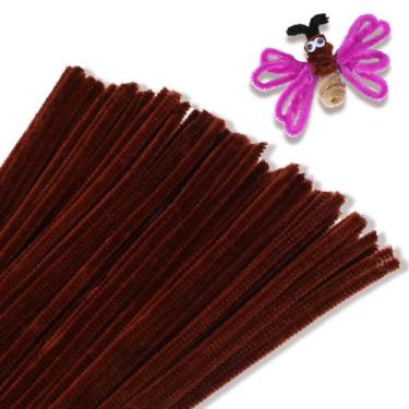 Imagem de Limpadores de cachimbo Giwrmu Chenille Stem 100 peças Brown Craft