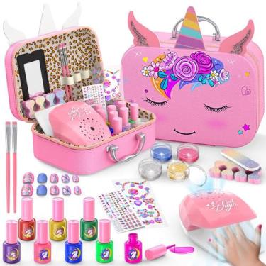 Imagem de Conjunto de esmaltes Websonaw Kids com secador e esmalte removível