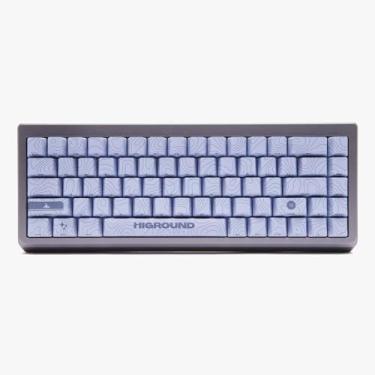 Imagem de Higround Teclado para jogos Summit 2.0 Slate 65% mecânico USB com fio, interruptores lineares Dreamland, RGB programável, hot swappable, Deep Thock com som cremoso para PC