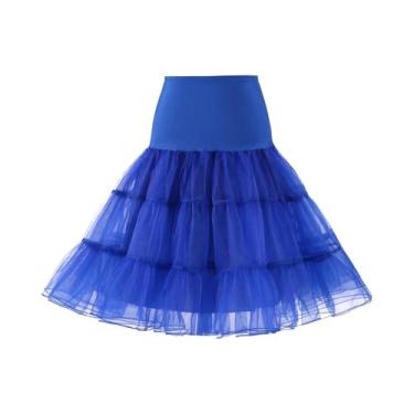 Imagem de Saia feminina de tule vintage dos anos 50 com meio deslizamento e tutu