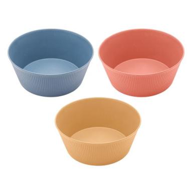 Imagem de Saladeira Tigela Stripes 20cm x 8cm Sortida de PP e Bambu - Lyor