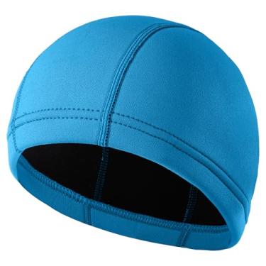 Imagem de DEHAI Toucas de natação com capuz de mergulho de neoprene para mulheres masculinas jovens, gorro de água termal de 2 mm e 3 mm mantém o cabelo longo seco para tranças cacheadas