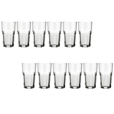 Imagem de 12 Un Copo Vidro Suco Agua 340ml Bristol Cristal Luxo Nadir - NADIR FI