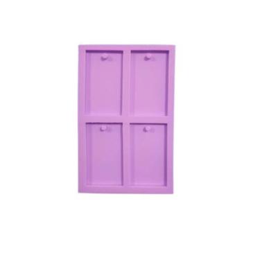 Imagem de R196 Molde de silicone kit 4 foto 3x4 resina decorar - confeitaria dos