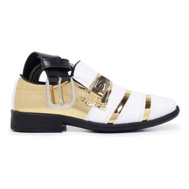 Imagem de Sapato Social Infantil + Cinto Verniz Brilhoso Festa Pajem - Schiareli