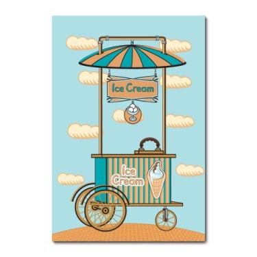 Imagem de Placa Decorativa - Carrinho de Sorvete - 1318plmk - Allodi