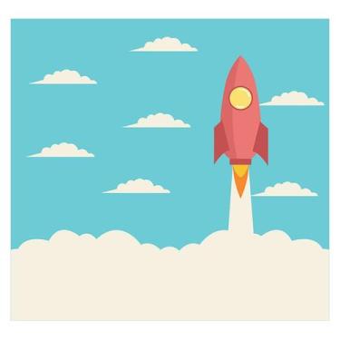 Imagem de Papel de Parede Adesivo Infantil Foguete Quarto Menino Menina - 681pcp