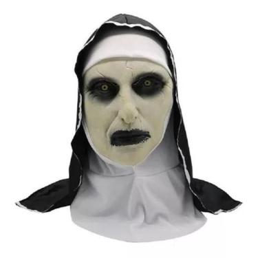 Imagem de Máscara Terror Haloween A Freira Latex Com Véu Boca Fechada - Mhr