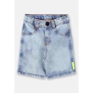 Imagem de Bermuda em Jeans Infantil Masculina Up Baby, Azul claro, 2