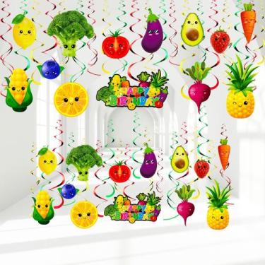 Imagem de Decoração de festa Syhood Hey One Bear Fruit, pacote com 30