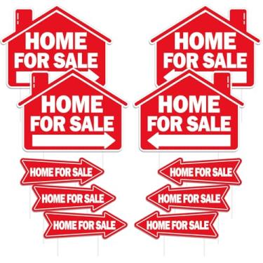 Imagem de 10 placas de venda de quintal com estacas de metal (casa aberta)