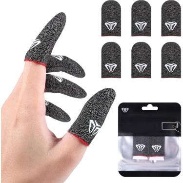 Imagem de KIT 6 Luvas de Dedo Gamer Free Fire PUBG COD Anti Suor V8 Fibra Nanotecnologia Touch Celular