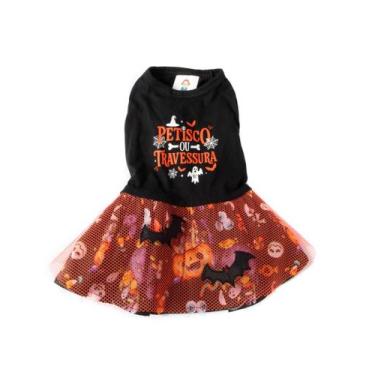 Imagem de Vestido Travessuras Halloween para Cachorro e Gato Pet - Bichinho Chic