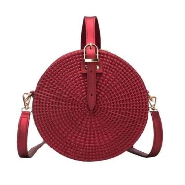 Imagem de Bolsa Redonda Feminina De Silicone Ombro E Tira Colo - Kingleen, Verme