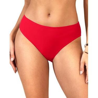 Imagem de Calças de biquíni inteligentes femininas com cobertura total, tamanho 
