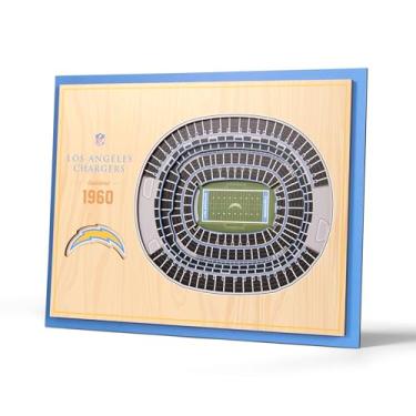 Imagem de YouTheFan Arte de parede NFL Los Angeles Chargers 5 camadas StadiumView