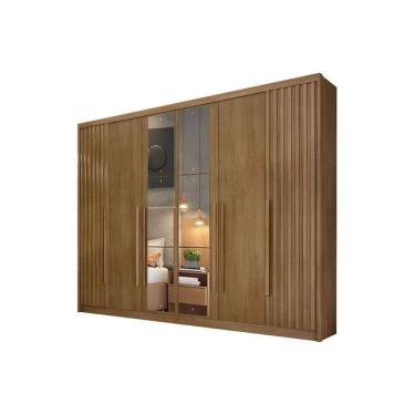 Imagem de Guarda Roupa Casal 6 Portas (2 C/ Espelho E 2 Ripadas) E 8 Gavetas Bragança/coimbra Cumaru 23 - Novo Horizonte