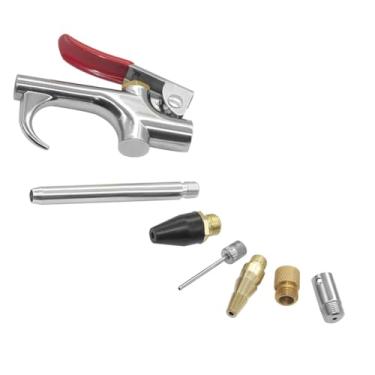 Imagem de Qolekog Kit de pistola de sopro de ar, bocal de proteção de borracha, pistola de soprador de ar, acessórios de compressor de ar, ferramenta de limpeza de poeira ferramentas pneumáticas (7 peças)