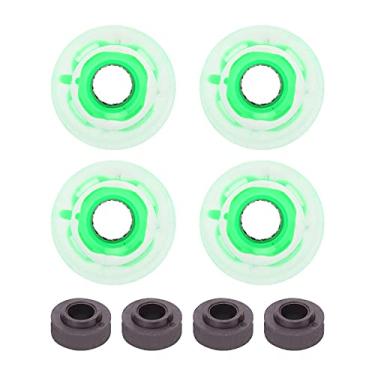 Imagem de GLOGLOW Rodas de skate flash de alta elasticidade 78A para iniciantes jogarem skate, longboard ou cruiser para uma experiência de pilotagem mais confortável, enchimento de poliuretano para velocidade