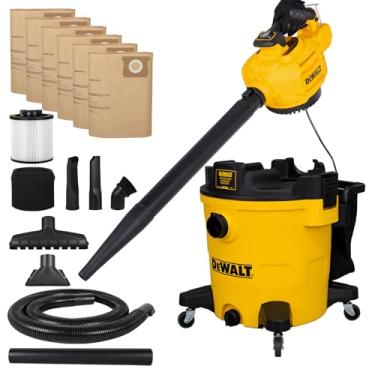 Imagem de DEWALT Compre aspirador de pó molhado e seco com soprador de folhas destacável, 3 em 1, aspirador de pó seco e úmido resistente 30 litros para casa, garagem, carro, oficina, local de trabalho