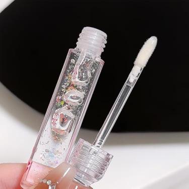 Imagem de Glitter Lip Fuller Gloss, soro labial hidratante hidratante, cuidado labial completo, óleo labial feminino transparente 2#