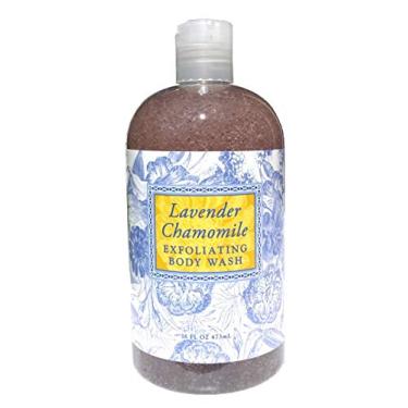 Imagem de Greenwich Bay Trading Co. Sabonete corporal esfoliante com aroma de camomila lavanda - Qualidade de spa de luxo, enriquecido com manteiga de karité e cacau - 473 ml (camomila de lavanda)