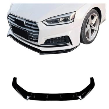Imagem de Compatível com A5 S5 Sline F5 2017-2020 Para-choque dianteiro Spoiler Lip Difusor inferior Lâmina Kits de proteção de carroceria Acessórios automotivos(Glossy Black)