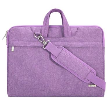 Imagem de Voova Bolsa para laptop 17 43.9 cm com alça de ombro e alça, capa para laptop à prova d'água compatível com HP Acer Asus Dell Lenovo de 17-18 polegadas, capa fina para computador para homens e