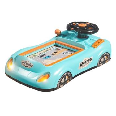 Imagem de YIJU Jogo de corrida de carro de brinquedo com volante, jogo de competição para crianças, simulação educacional para crianças de 3 anos com música