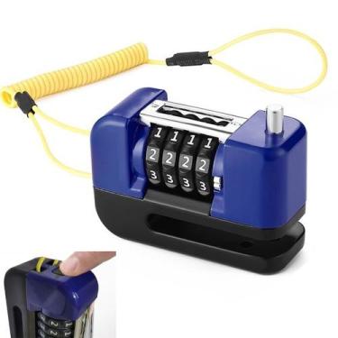 Imagem de Trava de Disco Freio Senha 4 digitos Antifurto Moto Bike Bicicleta Mot