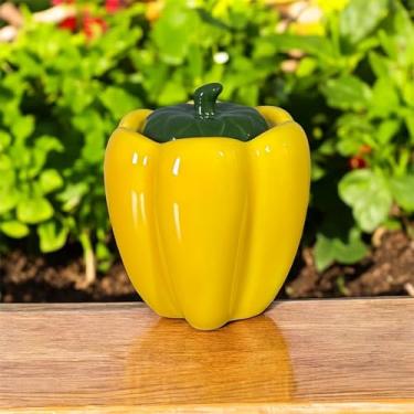 Imagem de Porta Tempero Pimentão 300g Feito de Cerâmica Para Cozinha