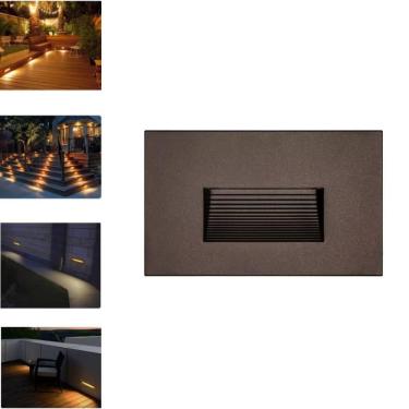 Imagem de 10 Balizador Led 4X2 Deitada De Embutir 2W Luz Branco Quente