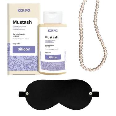 Imagem de Kit Lubrificante Silicon Mustash Confortavel E Venda E Colar - Kalya