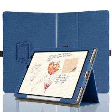 Imagem de [NSFN] Capa para tablet XPPen Magic Note Pad, XPPen Capa protetora para notebook digital de 11 polegadas com pulseira portátil de couro sintético premium com função de suporte (azul escuro)