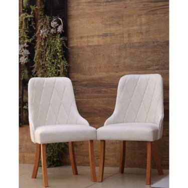 Imagem de Cadeiras em Madeira Maciça Estofada - Lara - Art Salas