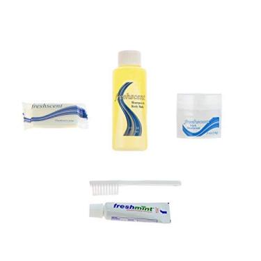 Imagem de Moda West Estojo grande de produtos de higiene pessoal e kits de higiene pessoal premium premium Airbnb para mulheres, homens, viagens, caridade, 24 Kits de Higiene e Higiene Pessoal Básica para Adolescentes, 24-Pack, Chapéus Luvas