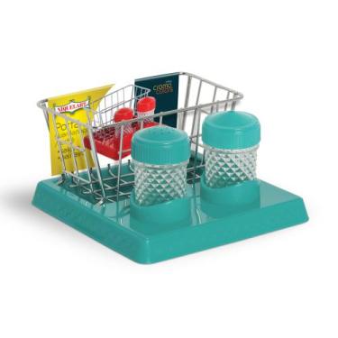 Imagem de Conjunto Organizador Mesa - Saleiro, Paliteiro, Guardanapo - Niquelart