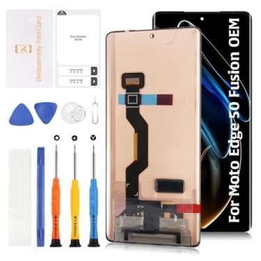 Imagem de Olivechard Tela LCD P-OLED original para Motorola Moto Edge 50 Fusion 2024 XT2429-1 OEM de substituição de tela LCD de 6,7 polegadas com ferramentas de reparo