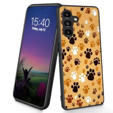 Imagem de Bxgolkgd Projetada para Galaxy A17 5G, capa protetora antiderrapante de silicone TPU macio e fino à prova de choque para Samsung Galaxy A17 5G 2025 de 6,7 polegadas - estampa de pata de cachorro