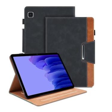 Imagem de Capa para Samsung Galaxy Tab A7 10,4 polegadas 2022 (SM-T500/T505/T507) - Capa com suporte de visualização multiângulo com bolso, capa fólio de couro PU com fecho magnético, capa para tablet