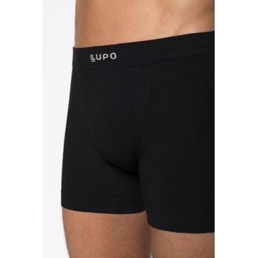 Imagem de Kit 3 Cuecas Boxer Micromodal Lupo 661 Adulto, Preto, GG