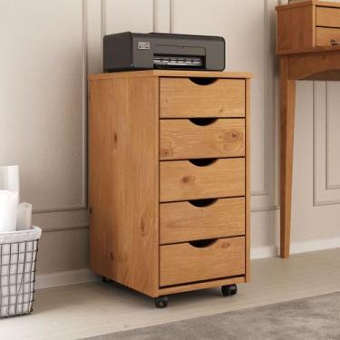 Imagem de Organizador Gaveteiro Para Escritório Madeira 5 Gav Quarto Freijó Lago