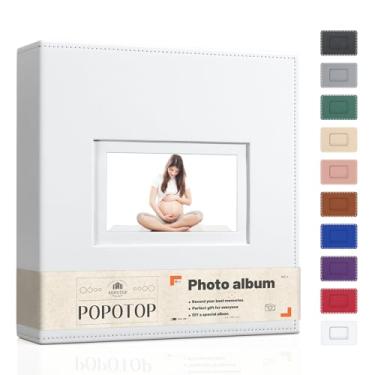 Imagem de popotop Álbum De Fotos 4X6 Com 300 Bolsos E Capa Dura Couro, Livro Pequeno 50 Páginas Para Família, Viagens, Casamento, Presentes Bebês