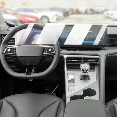 Imagem de JINGMM Película protetora de tela multimídia para carro, tela LCD, TPU transparente, película protetora antiarranhões, PPF, para MG HS/EHS 2024-2025