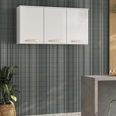 Imagem de Armário Aéreo 3Portas Cozinha Lavanderia Freijo off white - Repleta, B